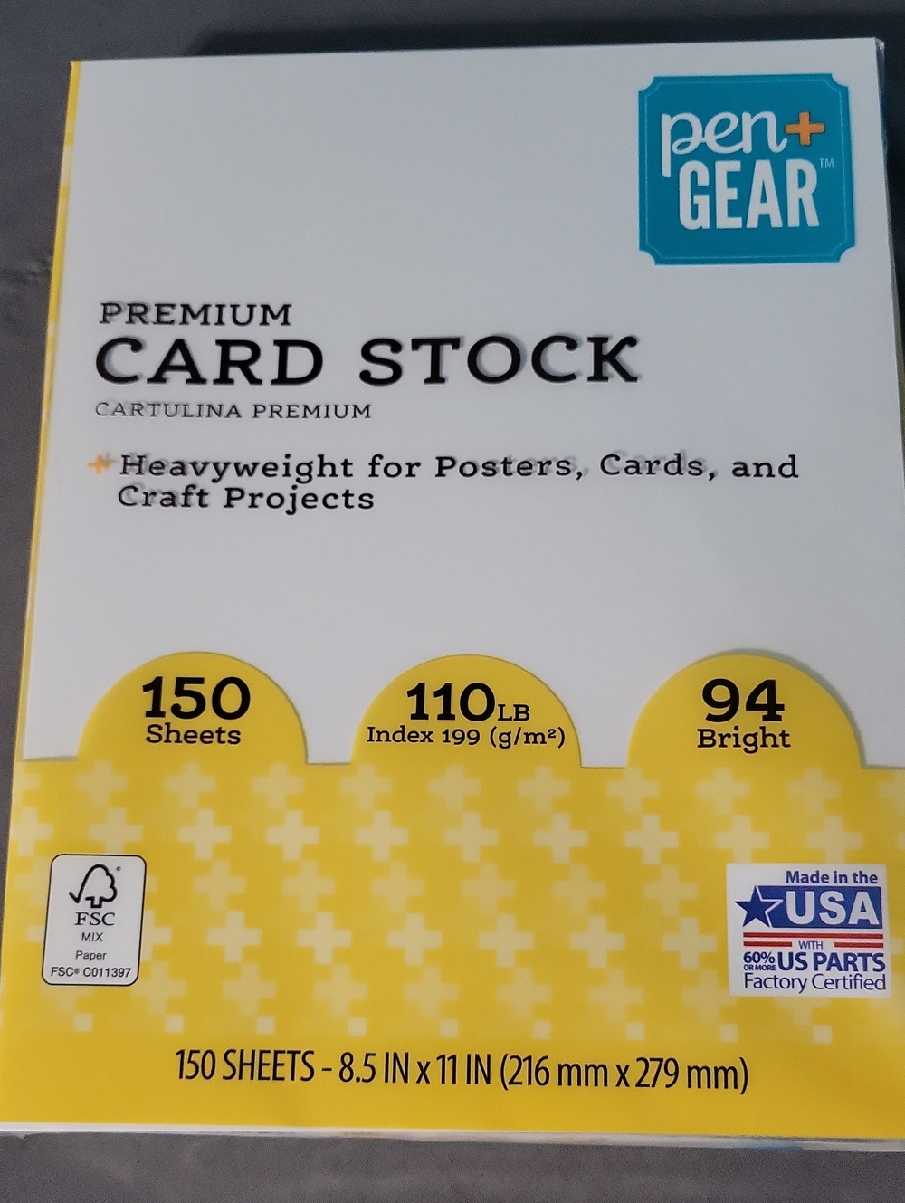 Premium White CardStock - 150 Sheets